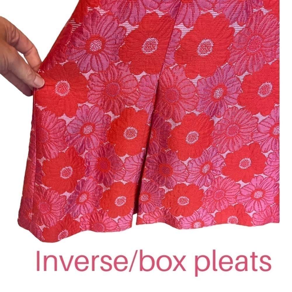 Trina Turk Devi Floral Puff-Sleeve Minidress in Red/Pink - Picture 7 of 15